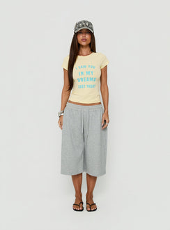 Always In My Dreams Graphic Baby Tee Yellow