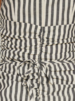 Gracea Gathered Waist Romper Stripe