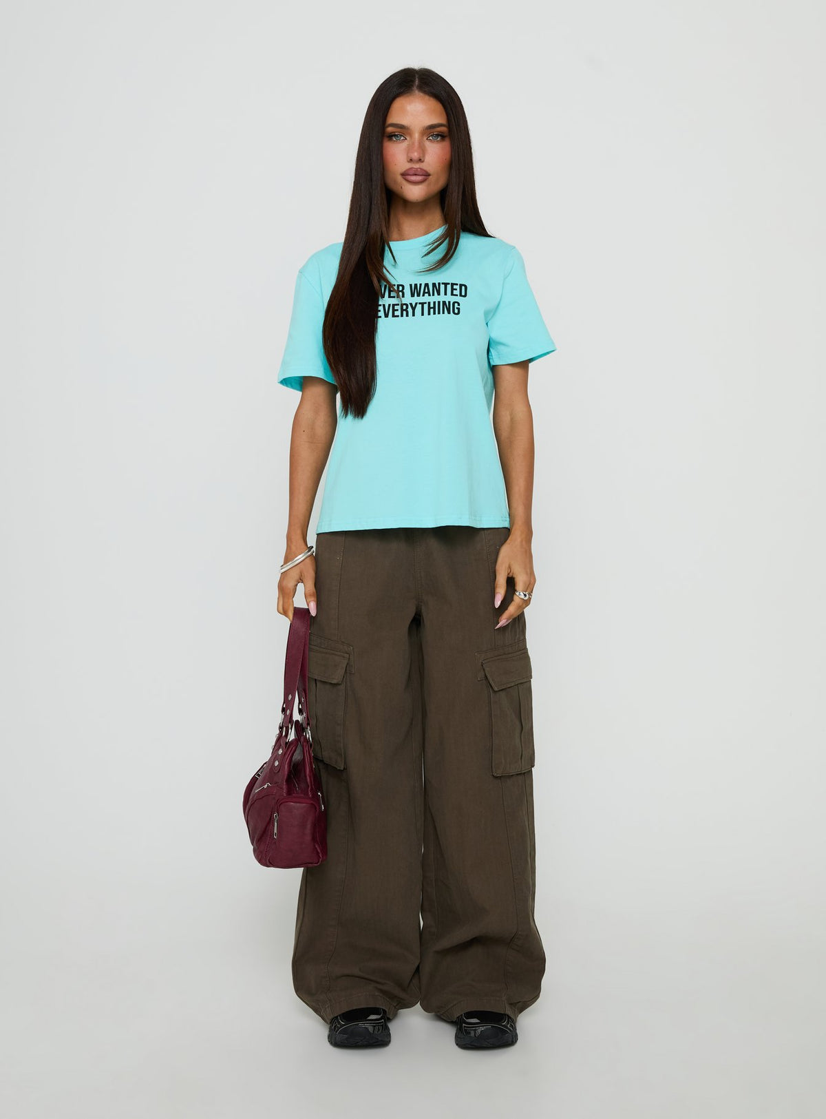 Scarletta Ultra Wide Elasticated Waist Cargo Pants Khaki