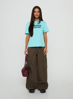 All I Ever Wanted Graphic Relaxed Tee Aqua