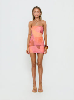 Dark Moon Strapless Mini Dress Multi