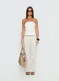 Aubrialla Strapless Top White