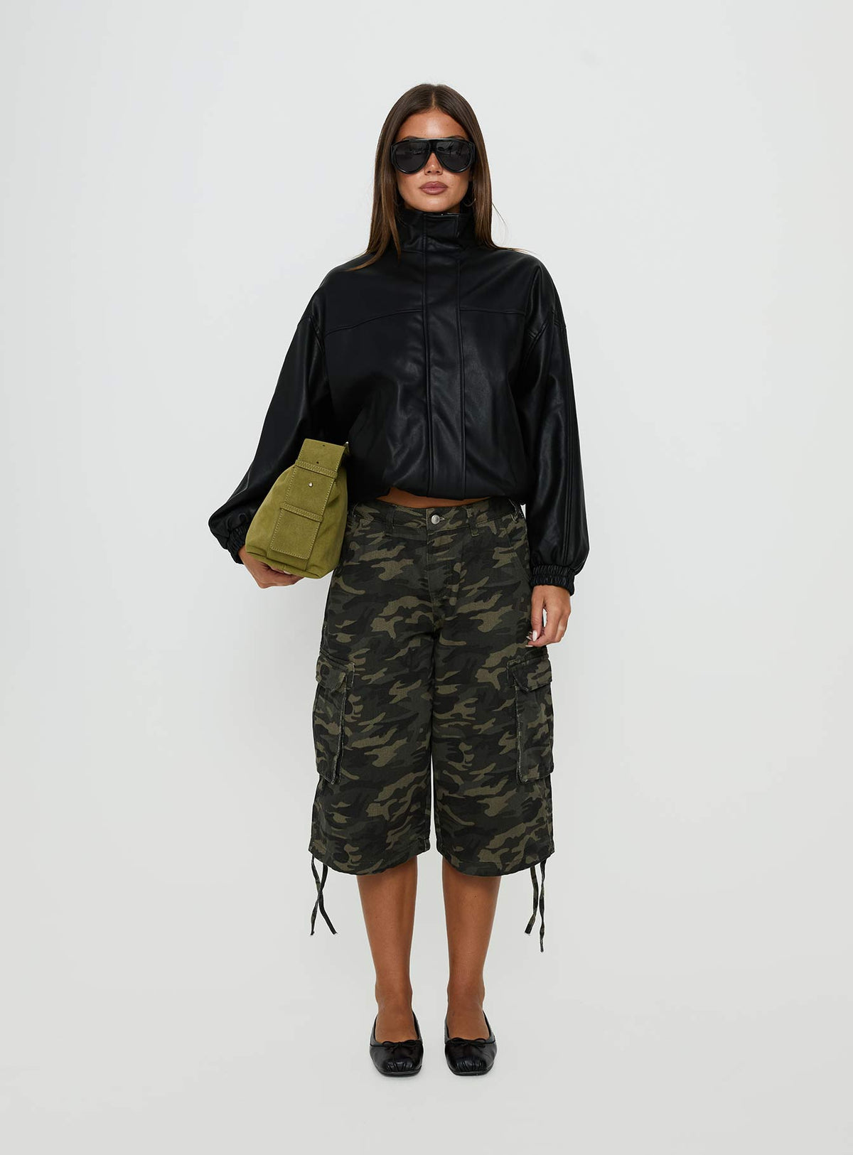 Hudsen Longline Cargo Shorts Camo Tall