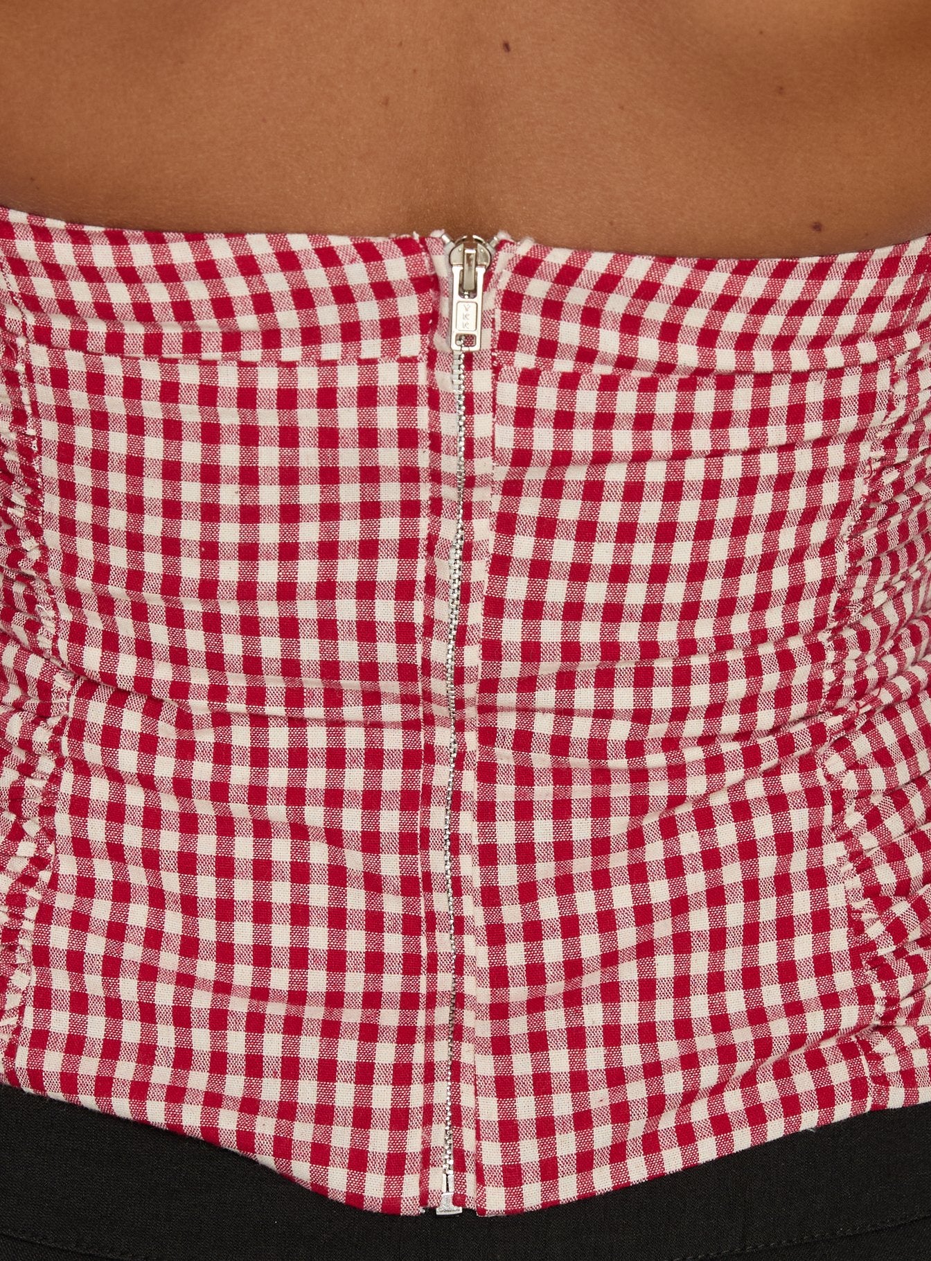 West Coast Love Halter Top Red Gingham