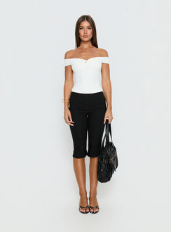 Maxeina Off Shoulder Twist Top White