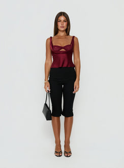 Delilah Top Burgundy