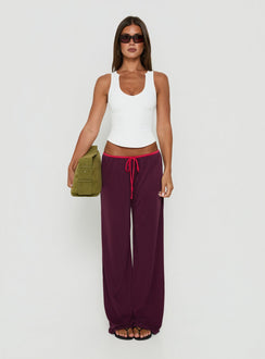 Jessika Ultra Low Pants Red / Plum