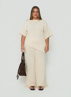 Amelise Knit Poncho Beige Curve