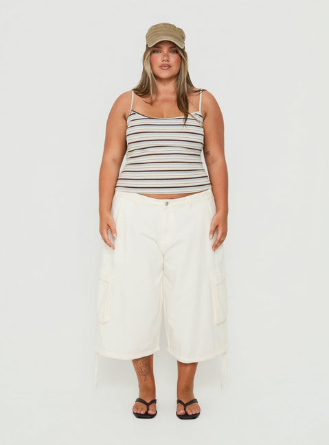 Elzie Knit Cami Tank Multi Stripe Curve