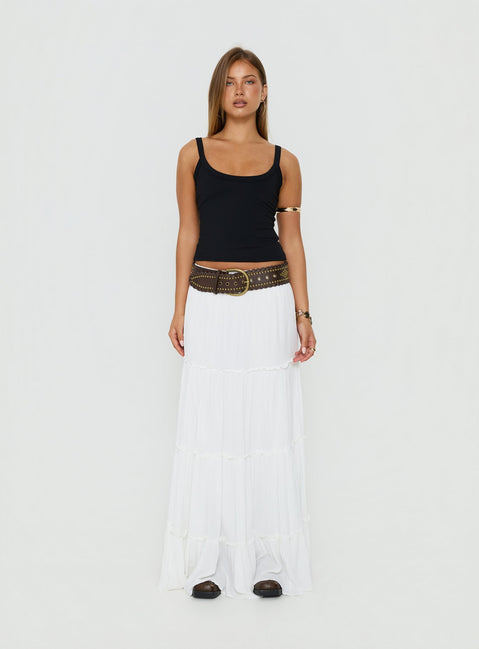 Miriah Maxi Skirt White Petite