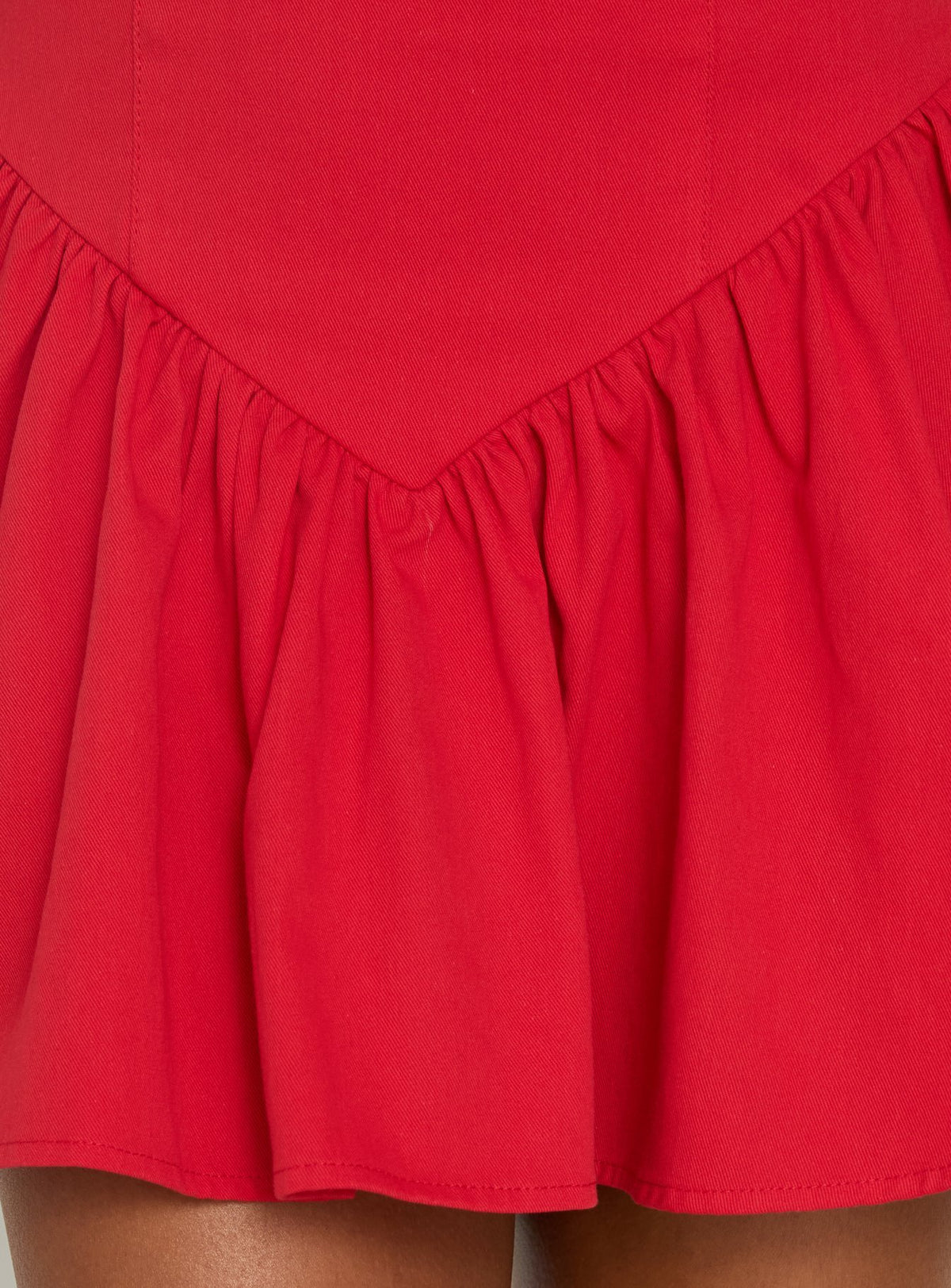 Esatora Halter Flare Mini Dress Red