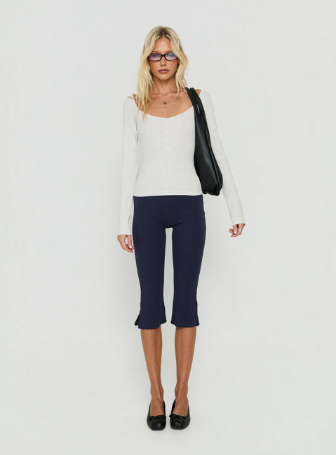 Baseline Rib Capri Pants Navy
