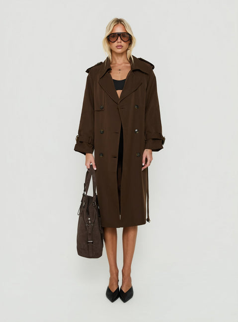 Westwind Trench Coat Chocolate