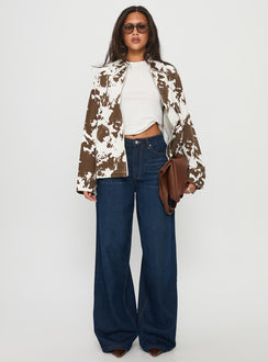 Another Life Zip Through Jacket Cow