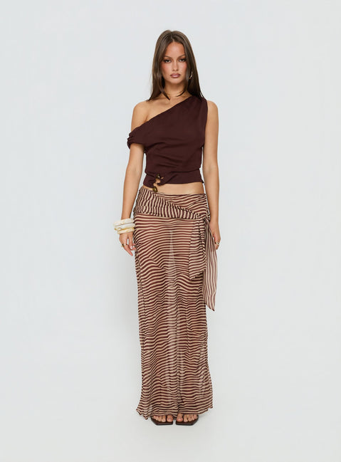 Acasie Asymmetrical Top Brown