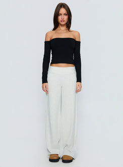 Ellaina Off Shoulder Long Sleeve Top Black