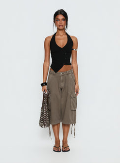 Avrilla Wrap Knit Top Black