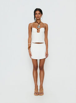 Karessa Beaded Top White