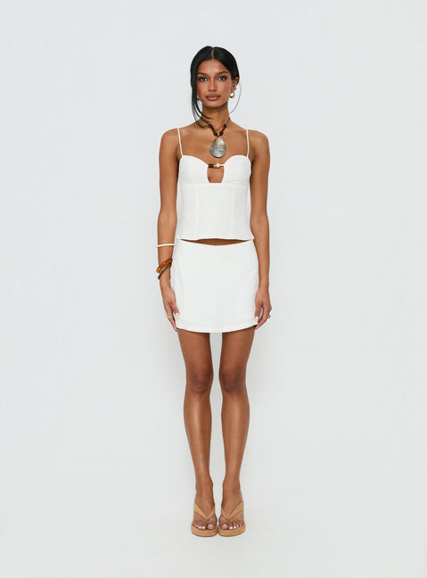 Karessa Beaded Top White