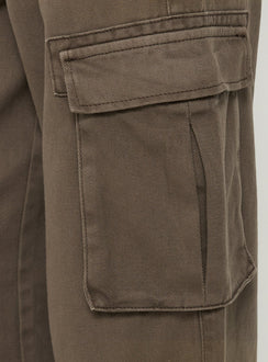 Featuring the Hudsen Cargo Pants Khaki womens-regular-pants with mid-rise product Princess Polly