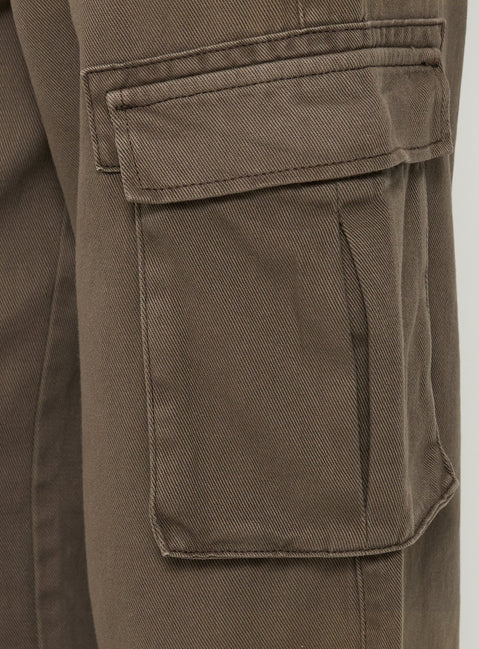 Featuring the Hudsen Cargo Pants Khaki womens-regular-pants with mid-rise product Princess Polly