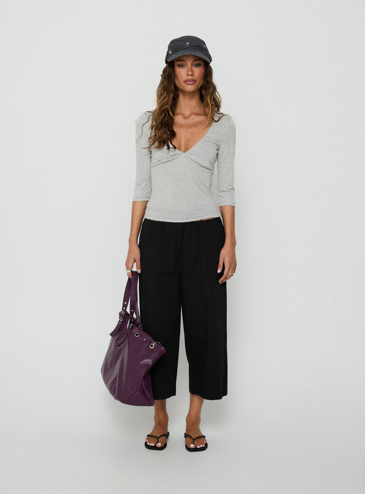 Lunea Concealed Waistband 3/4 Pant Black Tall