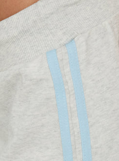 Highlighting the Dojo 3/4 Track Pants Grey Marle in womens regular pants with mid-rise detail Princess Polly