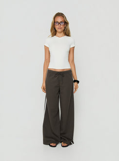 Daily Define High V Neck Short Sleeve Top White