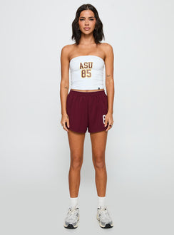 front view of model wearing Princess Polly ASU Tube Top White Sleeveless straight 