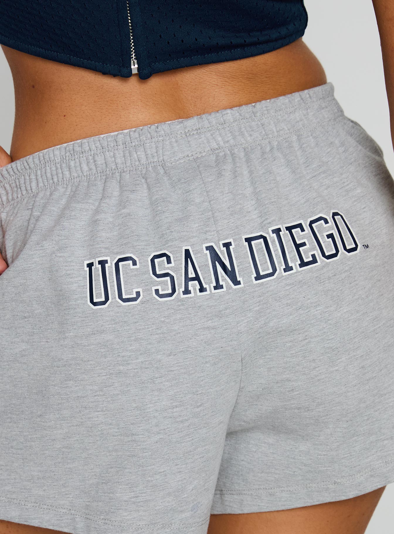 product Princess Polly UC San Diego Soffee Short Heather Grey High Waisted Shorts 