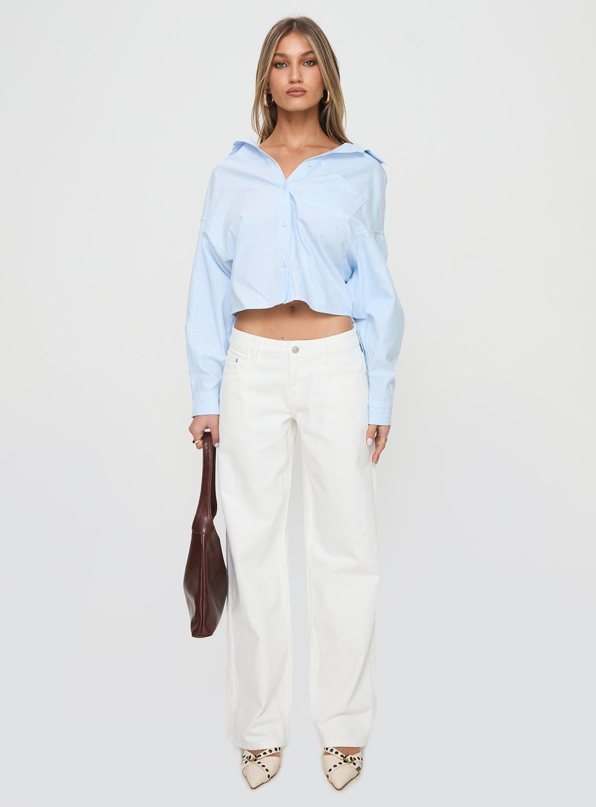 Ellanor Low Rise Straight Leg Jeans White Petite