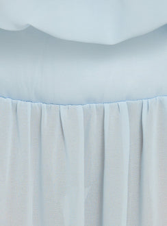 Gracia Blouson Maxi Dress Blue
