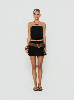 Discover the Roziana Crochet Mini Skirt Black in womens-skirts with mini length product Princess Polly