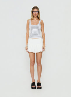 Featuring the Raynah Micro Pleated Mini Skort White in womens-skirts with mini length, solid, a-line shape, and fitted design product Princess Polly