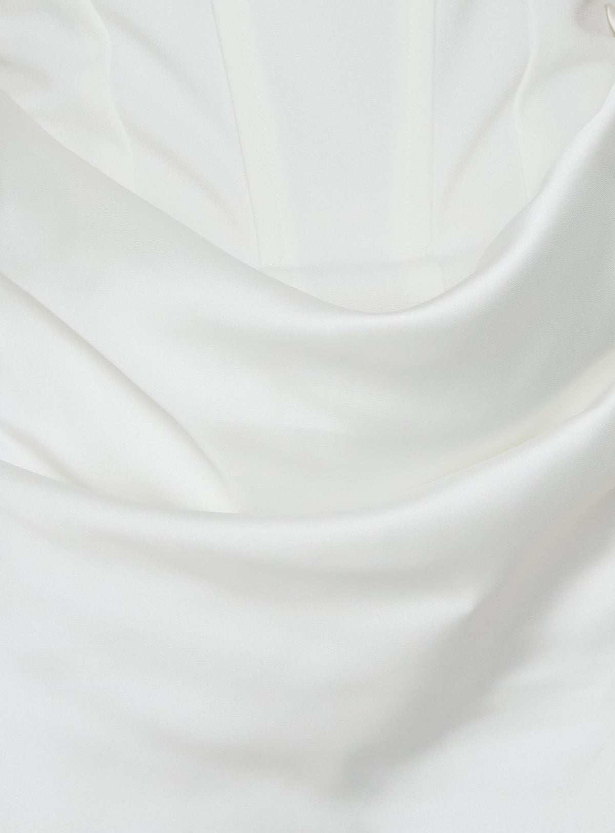 Ryana Corset Drape Maxi Dress White