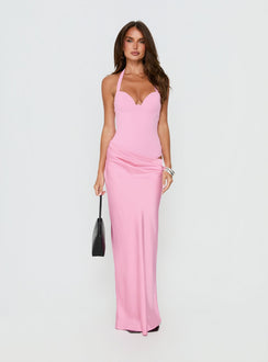 Tayna Draped Maxi Dress Pink
