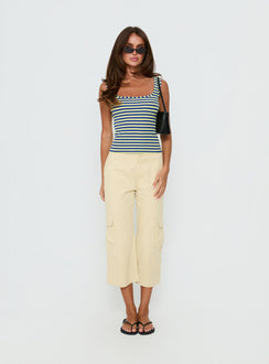 Arivelle Tank Top Blue / Yellow Stripe