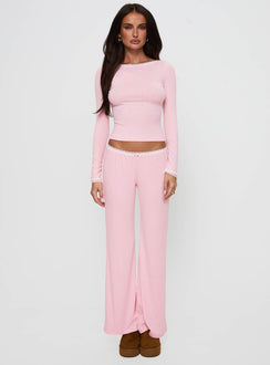 Whimsie Long Sleeve Sleep Top Pink