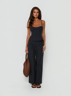 Kierstyn Corset Set Navy Stripe