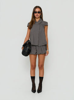 Tuckerr Bubble Skort Grey Check