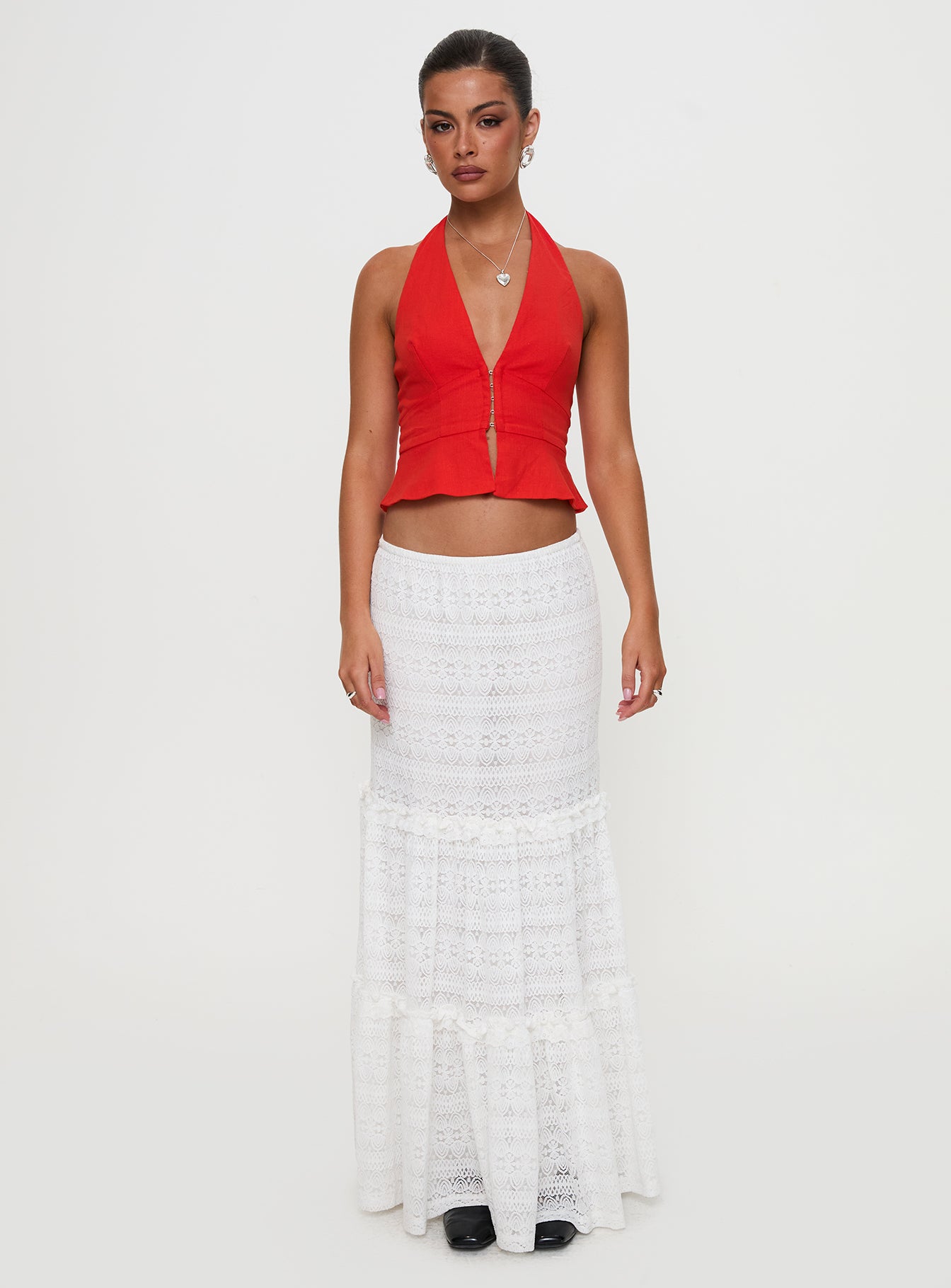 Buttacupe Lace Maxi Skirt White Maxi Skirts Skirts 