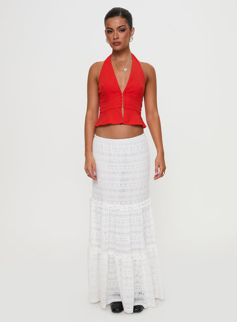 Buttacupe Lace Maxi Skirt White Maxi Skirts Skirts 
