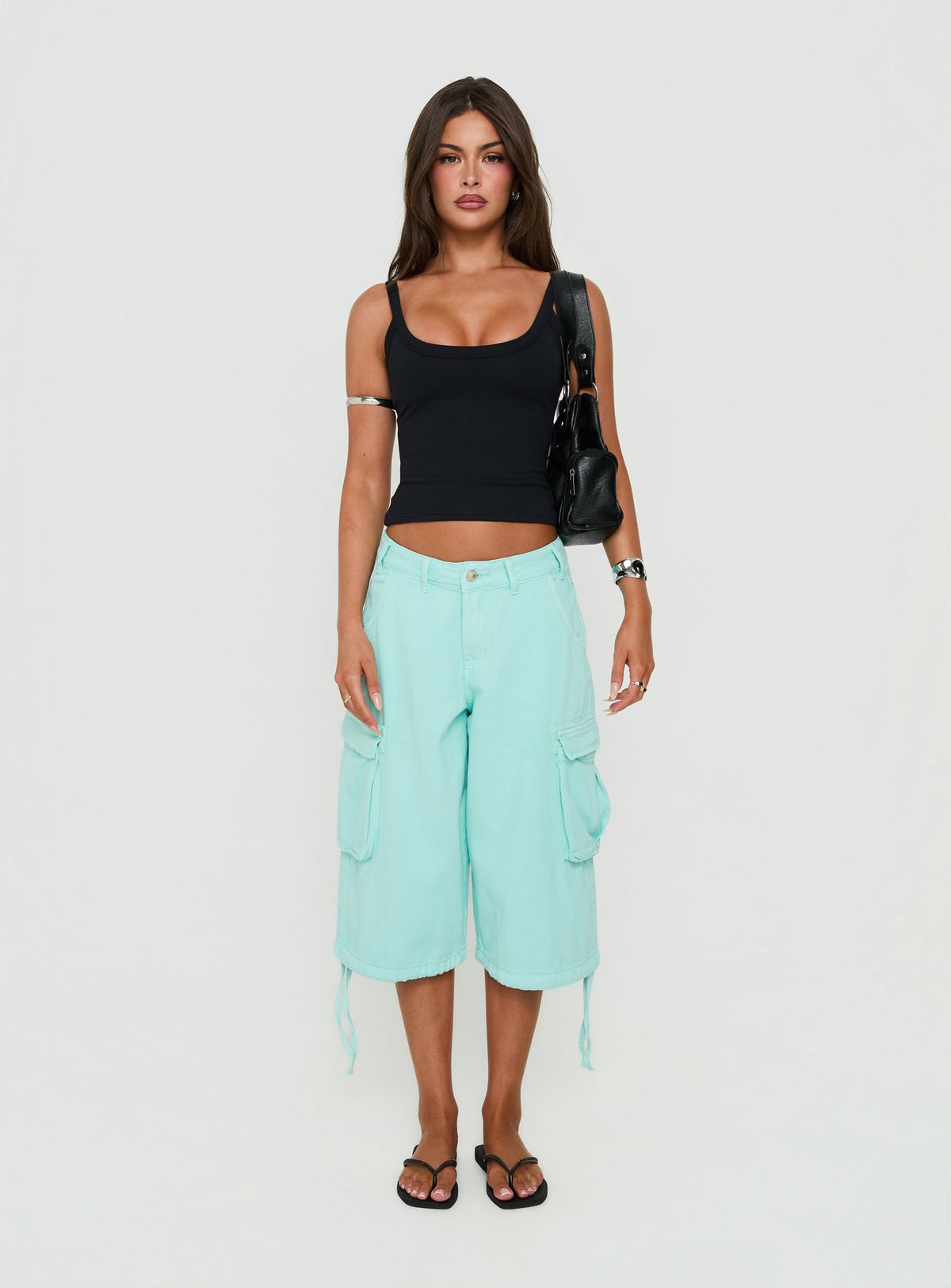 Hudsen Longline Cargo Shorts Turquoise