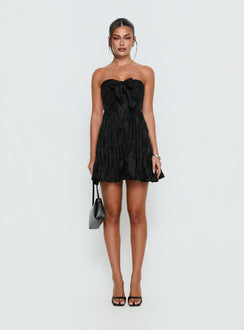 Loulani Strapless Mini Dress Black