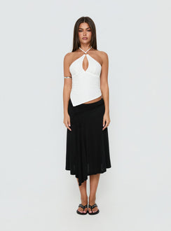 Idiana Halter Keyhole Top Cream