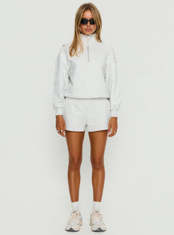 Haelie Fleece Shorts Grey Marle