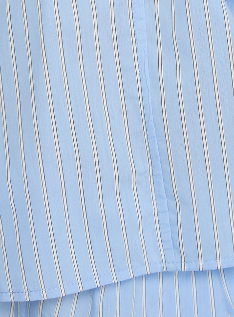 Carambola Ruched Sleeveless Top Blue