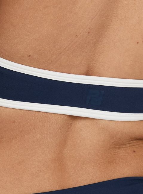 Luma Active Halter Crop Top Navy / White