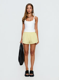 Borderline Track Short Butter Yellow / Brown