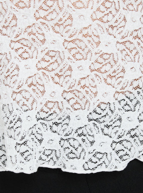 Note To Self Ring Detail Arrowneck Top White